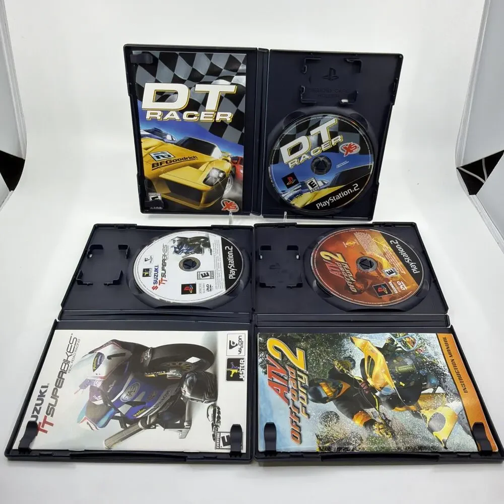 PS2 Racing Game Lot of 3 Suzuki Superbikes DT Racer ATV Offroad Fury 2 CIB